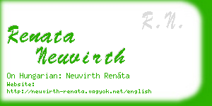renata neuvirth business card