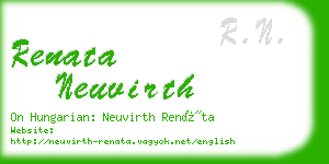 renata neuvirth business card